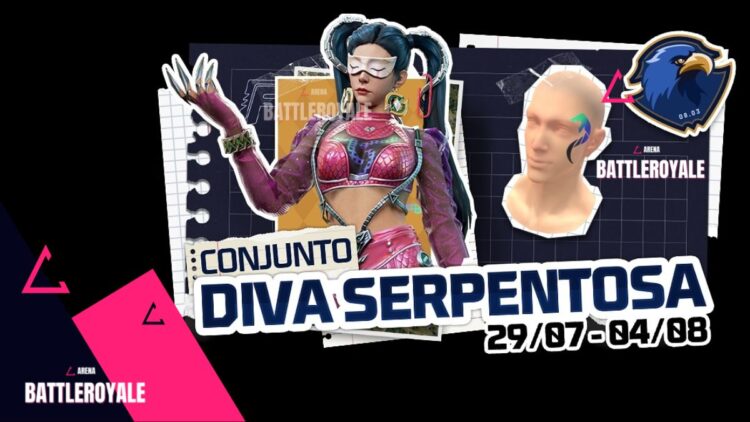 Free Fire Como Obter o Conjunto - Diva Serpentuosa no Escolha Royale