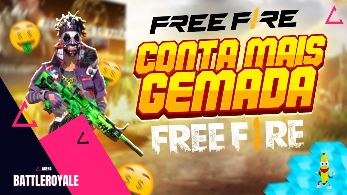 conta de free fire gemada grátis 2024 setembro