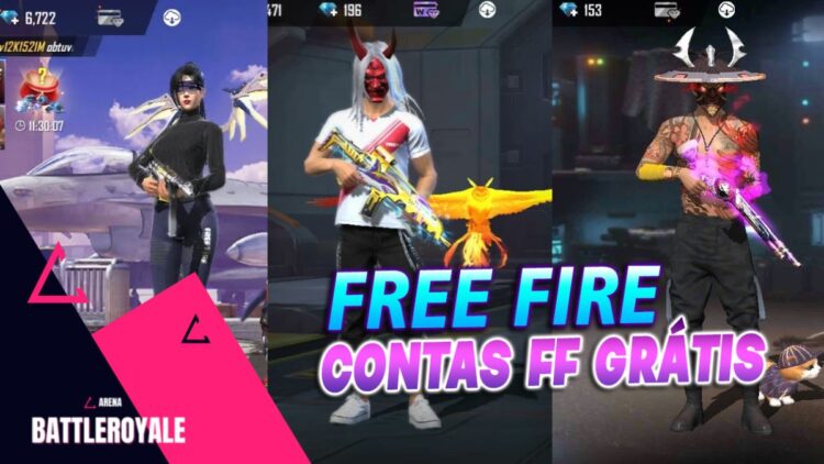 Contas de FF Grátis Com Skins Exclusivas e Dimas