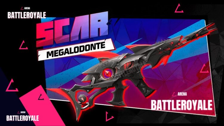 Free Fire Conquiste a Scar - Megalodonte no Escolha Royale